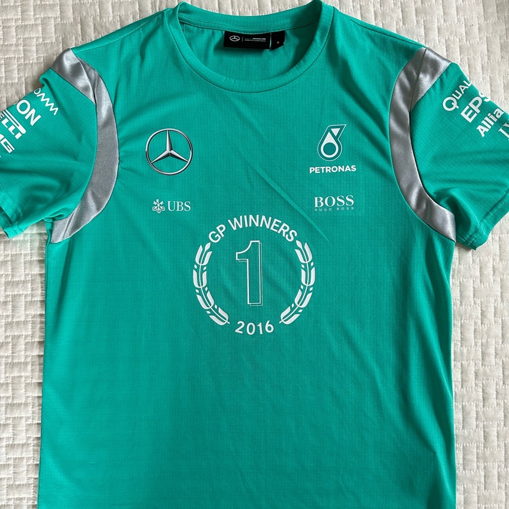 Formula One Mercedes - Petronas Shirt Aqua Small - Cheer on Formula One!